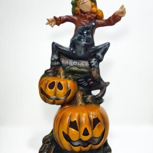 Espantapájaros con Calabazas para Halloween