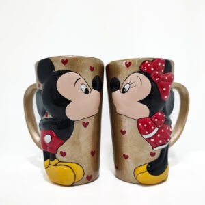 Tazas Mickey y Minnie Mouse Doradas