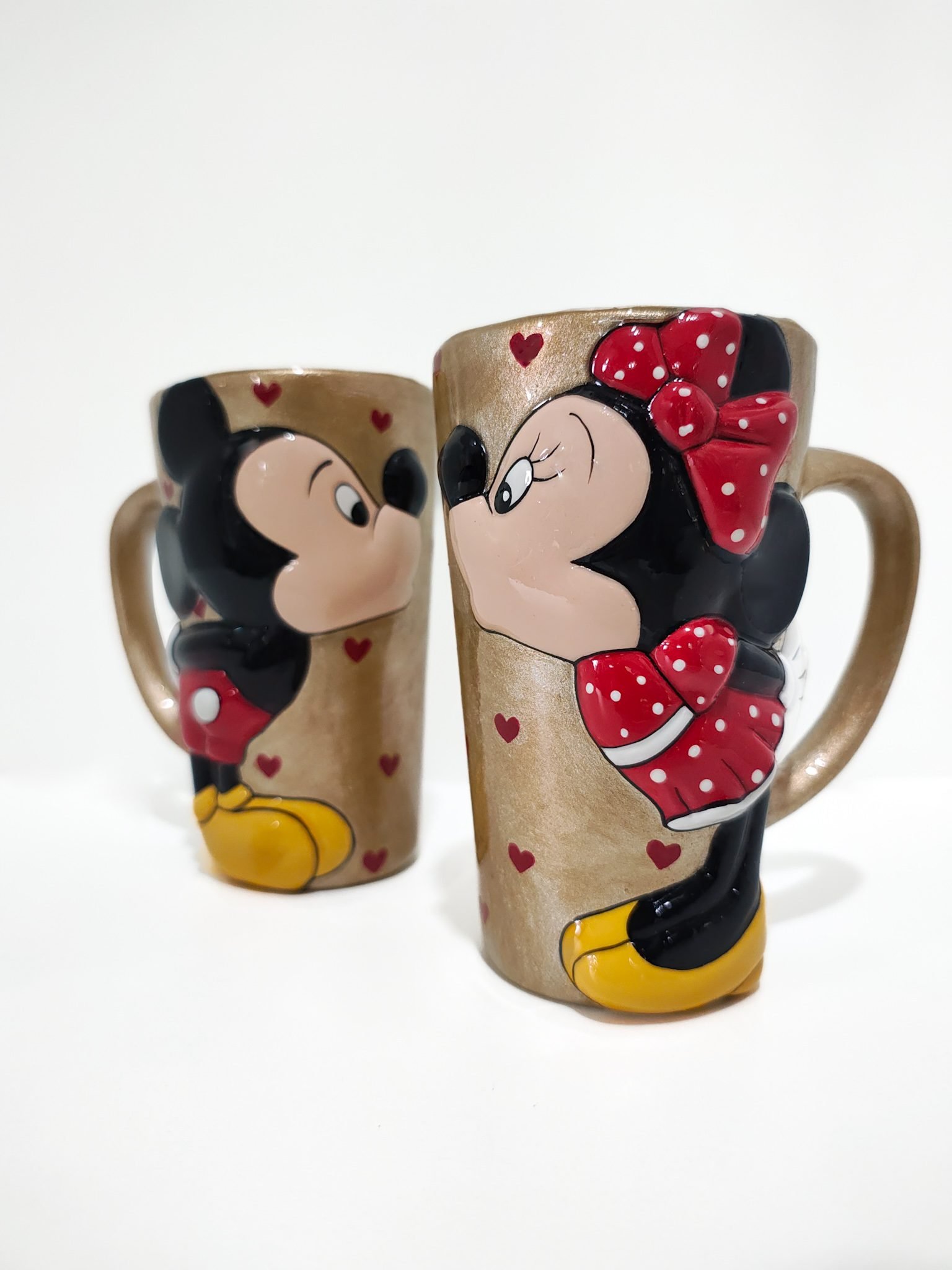 Tazas Mickey y Minnie Mouse Doradas - Image 2