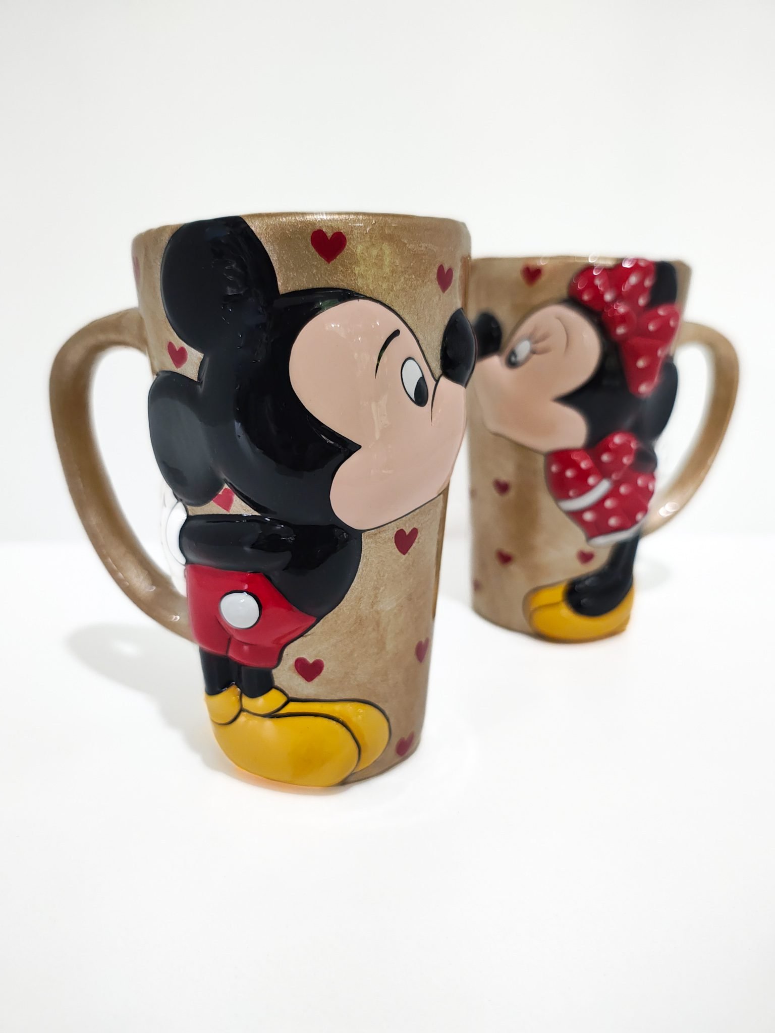 Tazas Mickey y Minnie Mouse Doradas - Image 3